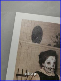 Gus Fink signed blotter art vintage altered photo dark art German Sheppard