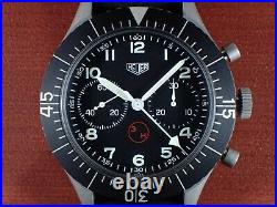 HEUER 1960s Type1550 SG SS 43mm Cal. Valjoux230 West German Air Force Black Dial
