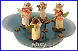 HTF Vintage Antique Erzgebirge STERNKOPF Angel Musicians Base German Wood 1940s HTF Vintage Antique Erzgebirge STERNKOPF Angel Musicians Base German Wood 1940s