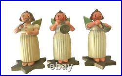 HTF Vintage Antique Erzgebirge STERNKOPF Angel Musicians Base German Wood 1940s HTF Vintage Antique Erzgebirge STERNKOPF Angel Musicians Base German Wood 1940s