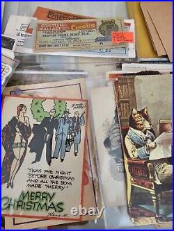 HUGE Lot Vintage/Antique Ephemera Cabinet Cards Maps Booklets Postcards Letters