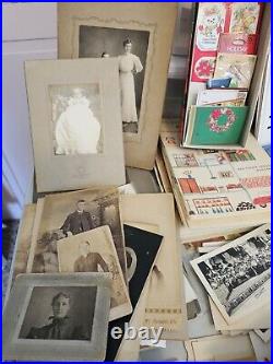 HUGE Lot Vintage/Antique Ephemera Cabinet Cards Maps Booklets Postcards Letters