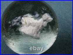 HUGE Vintage Antique Handmade German Sulphide Marble UNIQUE DOG -2 1/8 Nice