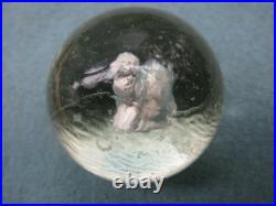 HUGE Vintage Antique Handmade German Sulphide Marble UNIQUE DOG -2 1/8 Nice