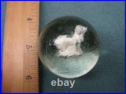 HUGE Vintage Antique Handmade German Sulphide Marble UNIQUE DOG -2 1/8 Nice