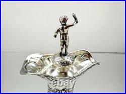 Hanau Silver & Glass Antique German Decanter Weinranck & Schmidt Crystal c1890's