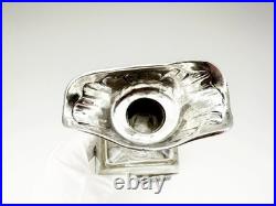 Hanau Silver & Glass Antique German Decanter Weinranck & Schmidt Crystal c1890's
