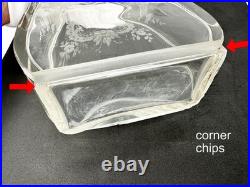 Hanau Silver & Glass Antique German Decanter Weinranck & Schmidt Crystal c1890's