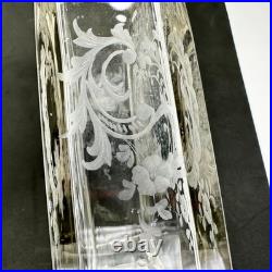 Hanau Silver & Glass Antique German Decanter Weinranck & Schmidt Crystal c1890's