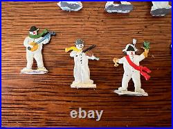 Hans Heinrichsen CHRISTMAS Vintage German Lead Figures Lot Set 7 Snowman Band #3