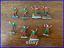 Hans Heinrichsen CHRISTMAS Vintage German Lead Figures Lot Set 8 Elves Elf #2