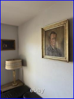 Heinrich Heuser Antique German Man Portrait Oil Painting Old Vintage Germany 47