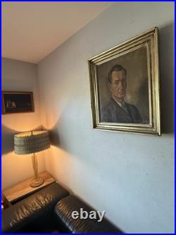 Heinrich Heuser Antique German Man Portrait Oil Painting Old Vintage Germany 47