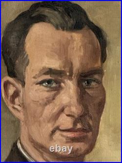 Heinrich Heuser Antique German Man Portrait Oil Painting Old Vintage Germany 47