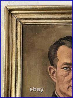 Heinrich Heuser Antique German Man Portrait Oil Painting Old Vintage Germany 47
