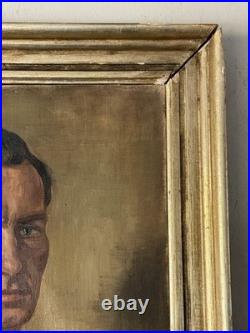 Heinrich Heuser Antique German Man Portrait Oil Painting Old Vintage Germany 47