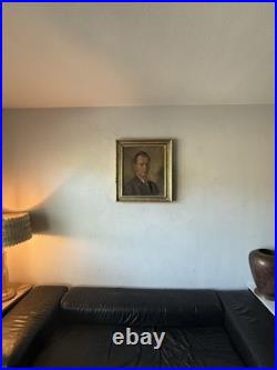 Heinrich Heuser Antique German Man Portrait Oil Painting Old Vintage Germany 47