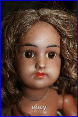 Henrich & Simon & Halbig 19 Doll Withsleep eyes. Cafe auLite/Mocha/Brn/Black AS IS