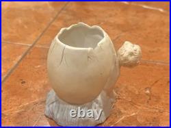 Heubach German Antique Art Nouveau Egg Shell Baby Boy Child Candy Rare Broken