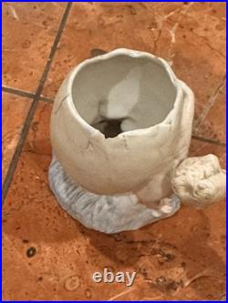 Heubach German Antique Art Nouveau Egg Shell Baby Boy Child Candy Rare Broken