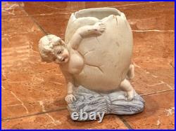 Heubach German Antique Art Nouveau Egg Shell Baby Boy Child Candy Rare Broken