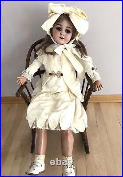 Huge 38 Antique German Simon Halbig Santa 1249 Dep Bisque Head Doll