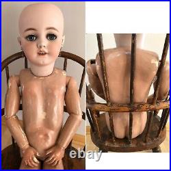 Huge 38 Antique German Simon Halbig Santa 1249 Dep Bisque Head Doll