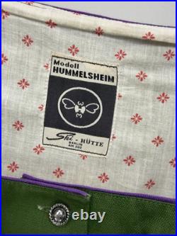 Hummelsheim VTG Antique Floral Folk German Green Oktoberfest Dirndl Dress XS