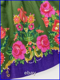 Hummelsheim VTG Antique Floral Folk German Green Oktoberfest Dirndl Dress XS Hummelsheim VTG Antique Floral Folk German Green Oktoberfest Dirndl Dress XS