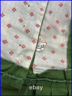 Hummelsheim VTG Antique Floral Folk German Green Oktoberfest Dirndl Dress XS