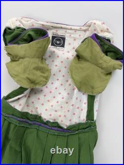 Hummelsheim VTG Antique Floral Folk German Green Oktoberfest Dirndl Dress XS