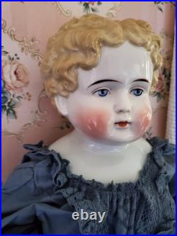 Impressive 25 Antique German Blonde China Head Doll Alt Beck Gottschalk Impressive 25 Antique German Blonde China Head Doll Alt Beck Gottschalk