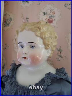 Impressive 25 Antique German Blonde China Head Doll Alt Beck Gottschalk Impressive 25 Antique German Blonde China Head Doll Alt Beck Gottschalk
