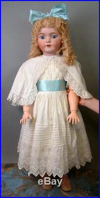 Impressive 36 Simon & Halbig 1249 Santa Antique Doll in Antique Whitewear
