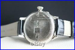 JUNGHANS A. Lünser, Berlin Vintage 1930`s MILITARY STYLE German Wrist Watch
