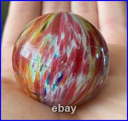 KILLER Antique Vintage German 4-Panel Onionskin Marble AMAZING COLORS 1.68