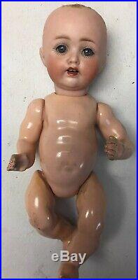 Kestner Tiny 257 Antique Baby Doll 7 Tall With Trunk