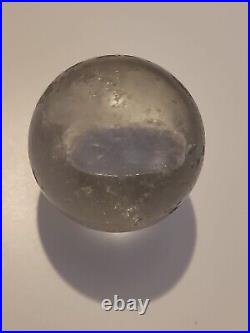 LARGE Vintage Antique Handmade German Sulphide Marble Laying Dog 1.68 LARGE Vintage Antique Handmade German Sulphide Marble Laying Dog 1.68