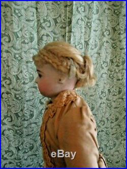 LL-2 Antique doll F GBEBE bisque withleather body orig. Clothing & wig 13