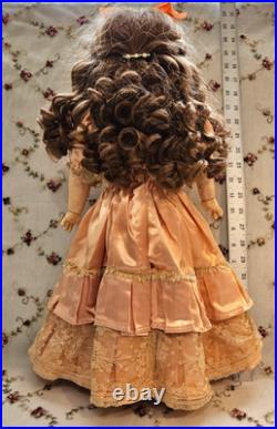 LOVELY 21 Antique German Doll Gebruder Kuhnlenz -BJB -Bisque Head