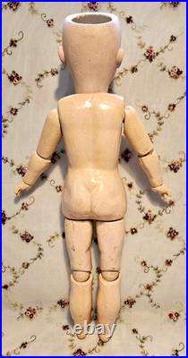 LOVELY 21 Antique German Doll Gebruder Kuhnlenz -BJB -Bisque Head