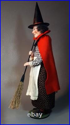 Large 24,8Paper macheGerman WITCHCandy Containerby Paul Turner HNY26-01