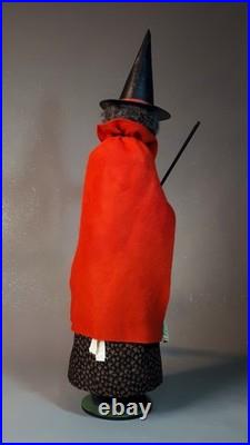 Large 24,8Paper macheGerman WITCHCandy Containerby Paul Turner HNY26-01