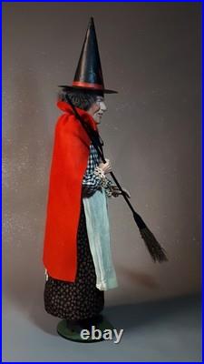 Large 24,8Paper macheGerman WITCHCandy Containerby Paul Turner HNY26-01