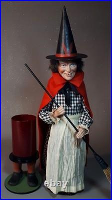 Large 24,8Paper macheGerman WITCHCandy Containerby Paul Turner HNY26-01