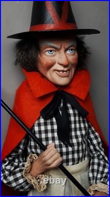 Large 24,8Paper macheGerman WITCHCandy Containerby Paul Turner HNY26-01