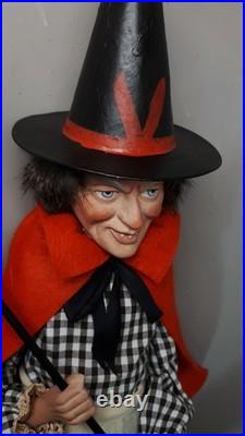 Large 24,8Paper macheGerman WITCHCandy Containerby Paul Turner HNY26-01