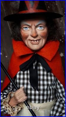 Large 24,8Paper macheGerman WITCHCandy Containerby Paul Turner HNY26-01