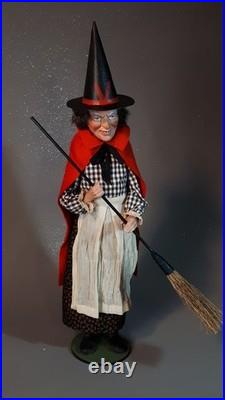Large 24,8Paper macheGerman WITCHCandy Containerby Paul Turner HNY26-01