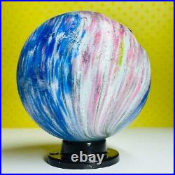 Large Antique 2.02 German Onionskin 4 Panel Lobe Blue Pink EOD Handmade Marble Large Antique 2.02 German Onionskin 4 Panel Lobe Blue Pink EOD Handmade Marble